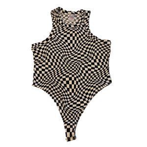 Black & White Checker Bodysuit